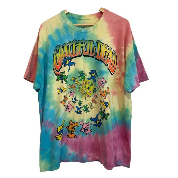 Grateful Dead 2XL Plus Tie-Dyed Bears Short Sleeve Cotton Music Band T-Shirt - Picture 1 of 4